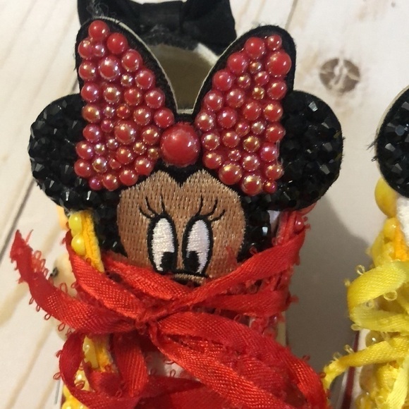 Mickey Mouse customized converse sneakers size 4 - Picture 9 of 10